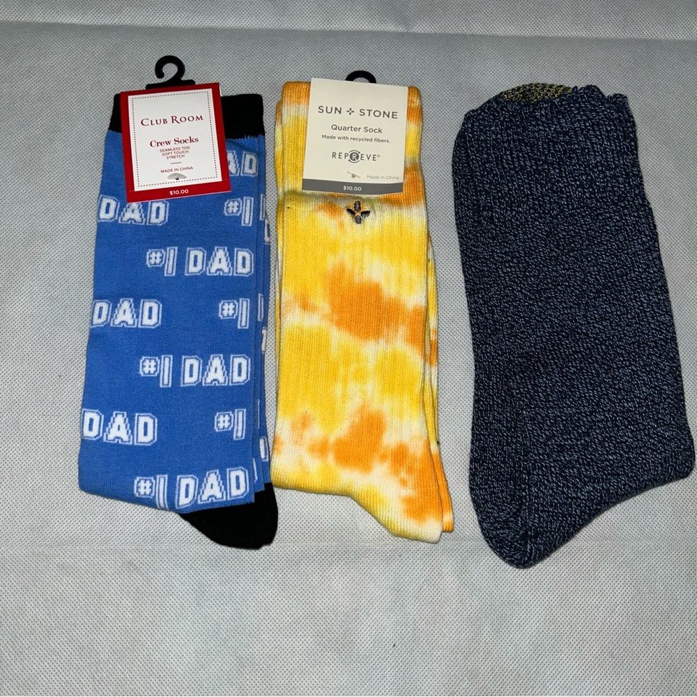 Clayton sun and stone and unknown crew socks NWT